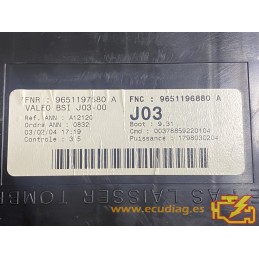 BSI VALEO J03-00 PSA 9651196880A 9651197580A