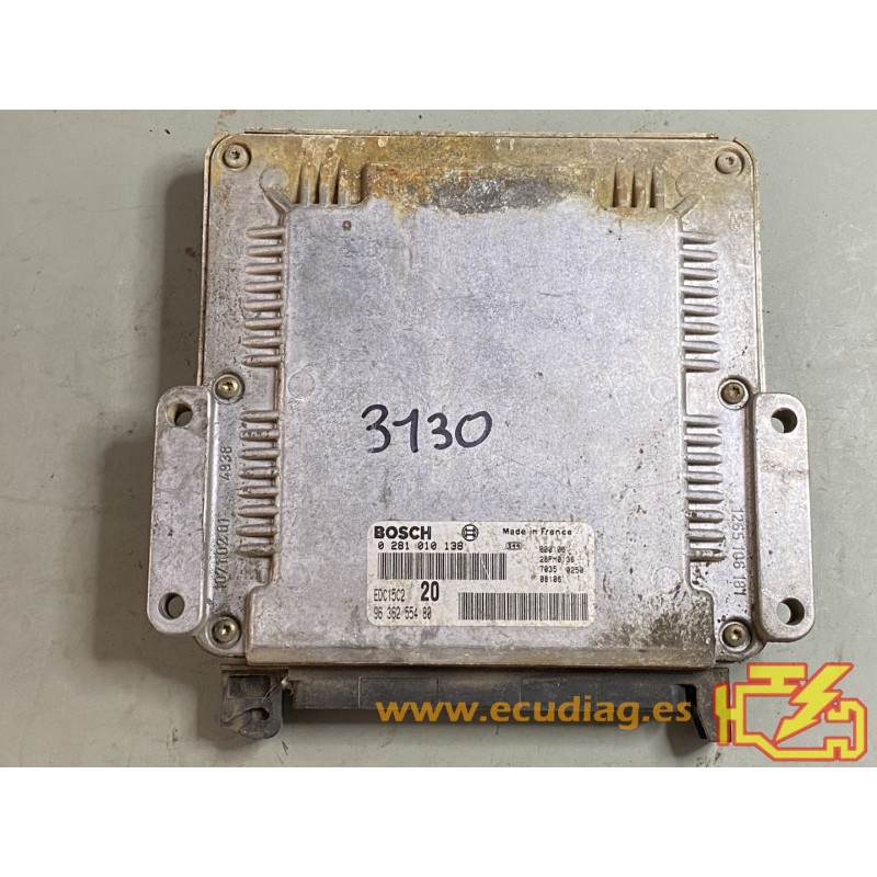 ECU BOSCH EDC15C2-6.1 0281010138 PEUGEOT PARTNER / CITROEN BERLINGO 2.0 HDI 9636255480