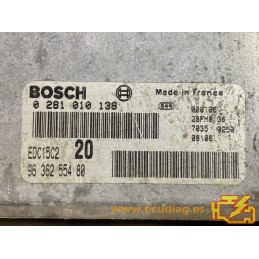 ECU BOSCH EDC15C2-6.1 0281010138 PEUGEOT PARTNER / CITROEN BERLINGO 2.0 HDI 9636255480