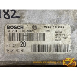 ECU BOSCH EDC15C2-6.1 0281010362 CITROEN XSARA I 2.0 HDI 66KW 90HP RHY 9640324380 - WITH DISABLED IMMOBILIZER (IMMO OFF)