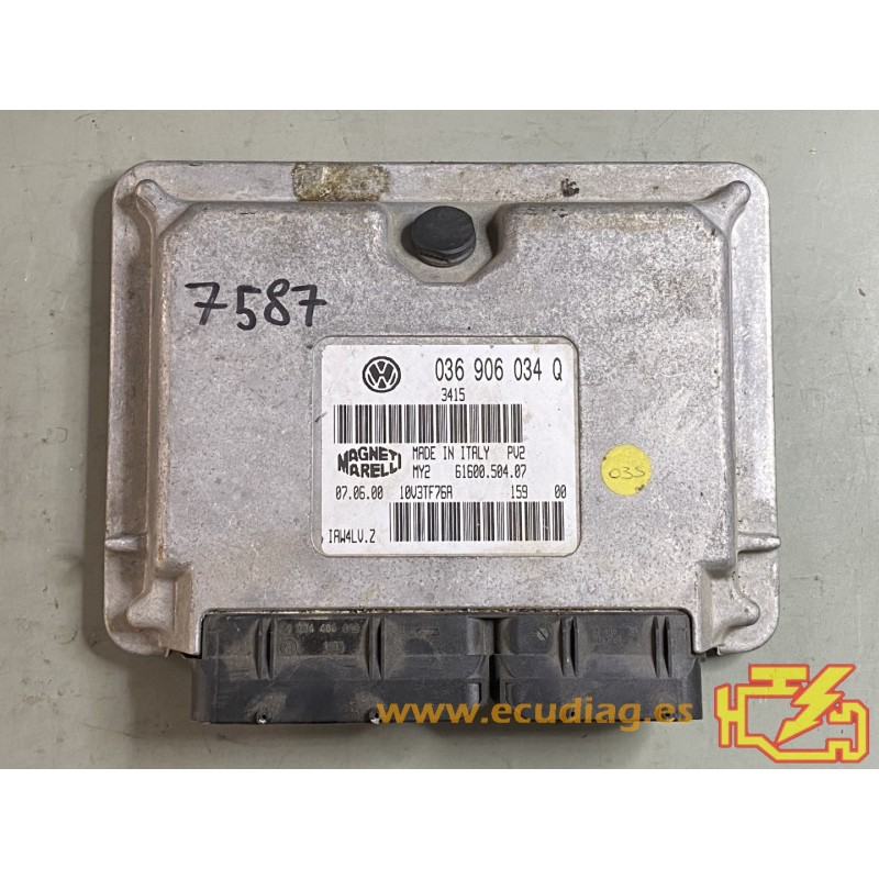 ECU MAGNETI MARELLI IAW4LV.Z 61600.504.07 AUDI A2 1.4i (8Z) 036906034Q - WITH DISABLED IMMOBILIZER (IMMO OFF)