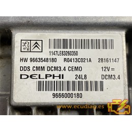 ECU DELPHI DCM3.4 28147602 R0413C021A CITROEN C5 2.0 HDI 103KW 140HP HW 9663548180 SW 966000180