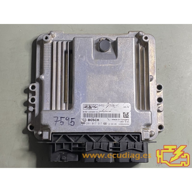 ECU BOSCH EDC17CP42-3.20 0281017917 LAND ROVER FREELANDER II (L359) 2.2 TD4 110KW 150HP BH52-12C520-VC / SW 1037508786