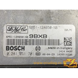 ECU BOSCH EDC16C34-2.30 0281011701 FORD FOCUS II 1.6 TDCI 66KW 90CV 6M51-12A650-NB