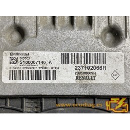 ECU CONTINENTAL SID305 S180067146A RENAULT MEGANE 1.5 DCI 237102066R