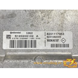 ECU CONTINENTAL SIM32 S120205102A DACIA SANDERO 1.2i 16V 55KW 75CV 8201117953 8201082039 - VIRGEN