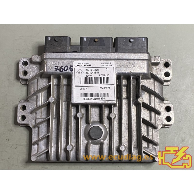 ECU DELPHI DCM3.4 28405371 RENAULT TWINGO 1.5 DCI 237101312R 237104331R