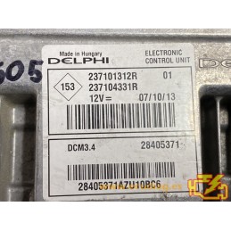 ECU DELPHI DCM3.4 28405371 RENAULT TWINGO 1.5 DCI 237101312R 237104331R