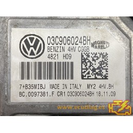 ECU MAGNETI MARELLI IAW 4HV.BH BC.0097381.F VOLKSWAGEN POLO V 1.4 16V 63KW 85HP 03C906024BH