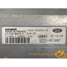 ECU SIEMENS SIM 20 S110678003F FORD FIESTA 1.2i 55KW 75HP 1S6A-12A650-AF