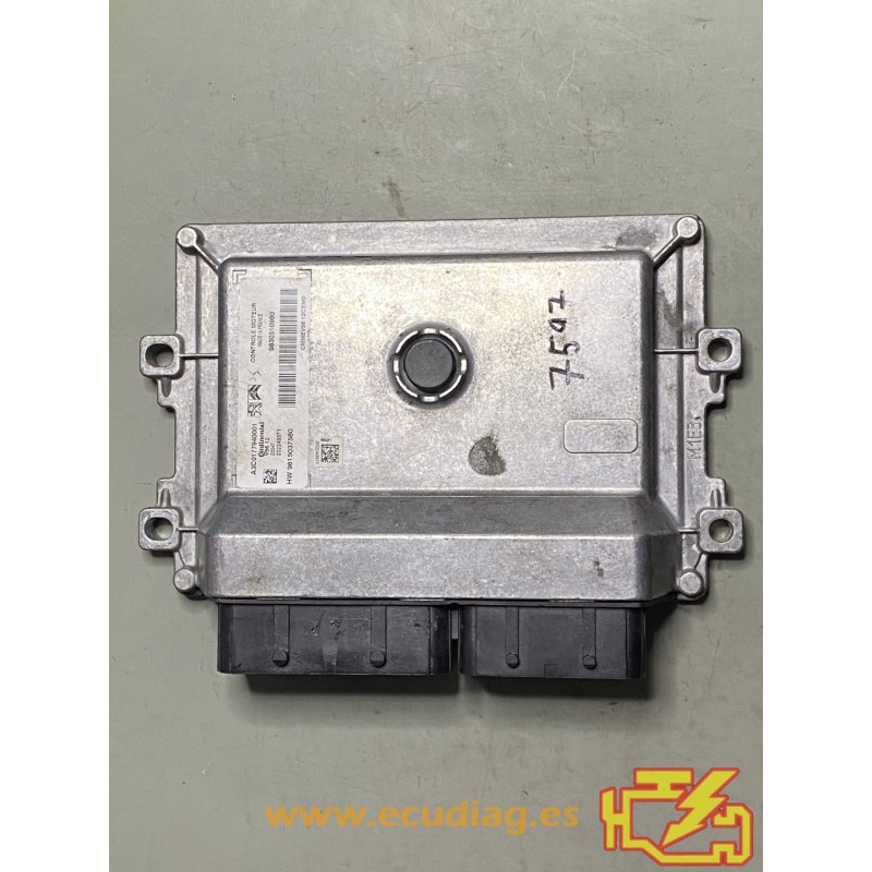 ECU CONTINENTAL V56.12 A3C0177940001 PEUGEOT 208 1.2i PURETECH 75 55KW 75HP HW 9815037580 9830510980