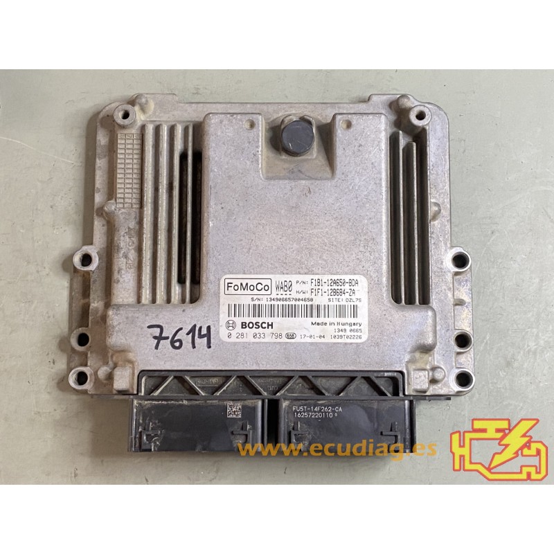 ECU BOSCH EDC17C70-3.10 0281033798 FORD FIESTA VI 1.5 TDCI 55KW 75HP F1B1-12A650-BDA / SW 1037560305 - F1B1-14C204-BDA