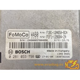 ECU BOSCH EDC17C70-3.10 0281033798 FORD FIESTA VI 1.5 TDCI 55KW 75CV F1B1-12A650-BDA / SW 1037560305 - F1B1-14C204-BDA