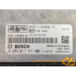 ECU BOSCH EDC17C10-5.20 0281017831 FORD FIESTA 1.4 TDCI 51KW 70CV AV21-12A650-GC