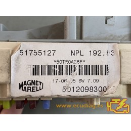 CAJA FUSIBLES MAGNETI MARELLI 501209830030 FIAT STILO 1.9 JTD 85KW 115CV 51755127