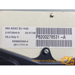 INSTRUMENT CLUSTER JOHNSON CONTROLS 21672644-6 RENAULT CLIO II PHASE II 1.2i P8200276531--A