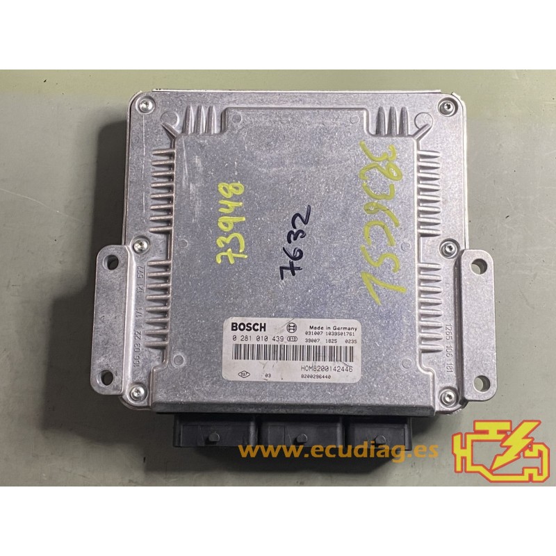 ECU BOSCH EDC15C3-4.8 0281010439 MITSUBISHI CARISMA 1.9 DID MR577269 HOM8200142446 8200296440 / SW 1037367106 - WITH IMMO OFF