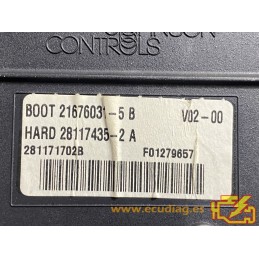 BSI JOHNSON CONTROLS 2004 H05-01 28117435-2A CITROEN C4 I (B5) 9661940480 / SW 9661891080 - 07.03 - SW SIGNATURE FE.02 - VIRGIN