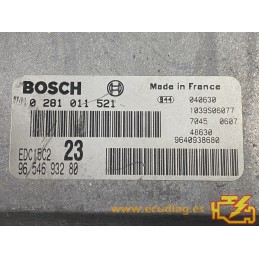 ECU BOSCH EDC15C2-11.1 0281011521 CITROEN XSARA PICASSO I 2.0 HDI 90HP 9654693280 / SW 1037371028 - WITH DISABLED IMMOBILIZER