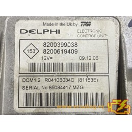 ECU DELPHI DCM1.2 R0410B034C RENAULT 8200399038 8200619409  - VIRGIN