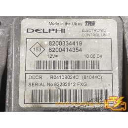 ECU DELPHI DDCR R0410B024C RENAULT MEGANE II / SCENIC II 1.5 DCI 8200334419 8200414354 - VIRGEN - AUTOCODIFICABLE