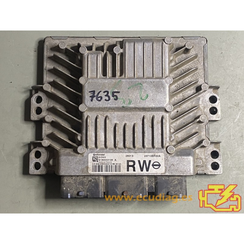 ECU CONTINENTAL SID303 S180033108A NISSAN QASHQAI 1.5 DCI 23710BR30A RW