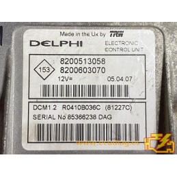ECU DELPHI DCM1.2 R0410B036C DACIA LOGAN 1.5 DCI 50KW 68HP 8200513058 8200603070