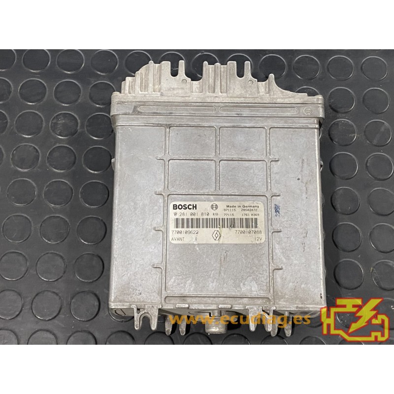 ENGINE ECU BOSCH EDCMSA15.5-5.4 0281001810 RENAULT MEGANE I 1.9 DTI 74KW 100HP 7700109622 7700107088 - WITH DISABLED IMMOBILIZER