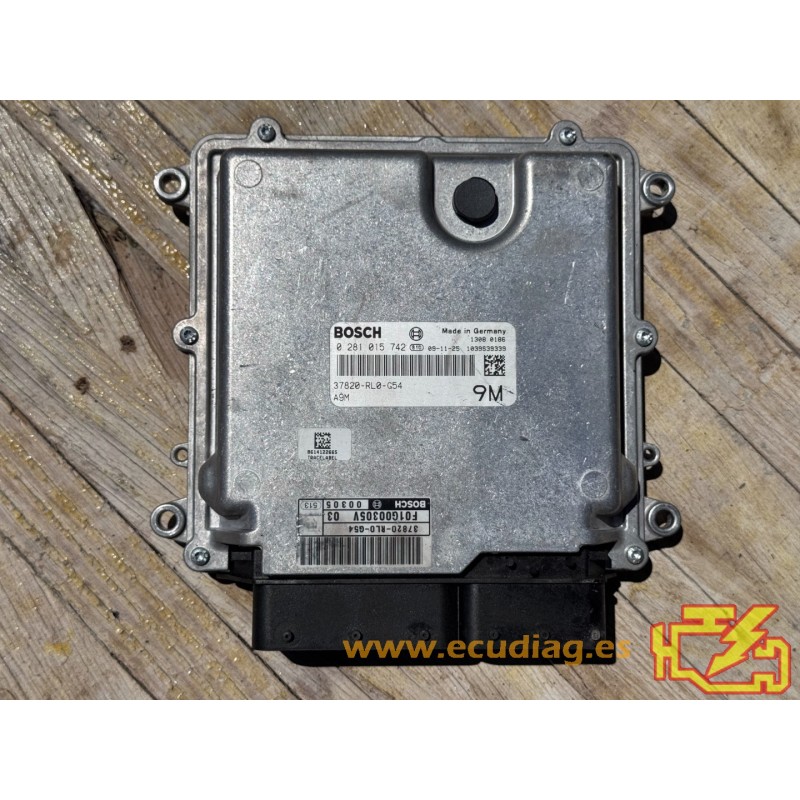 ECU BOSCH EDC17CP06-9.12 0281015742 HONDA ACCORD VIII (CU) 2.2 i-DTEC 110KW 150CV