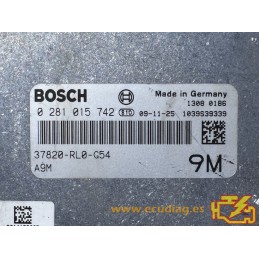 ECU BOSCH EDC17CP06-9.12 0281015742 HONDA ACCORD VIII (CU) 2.2 i-DTEC 110KW 150CV