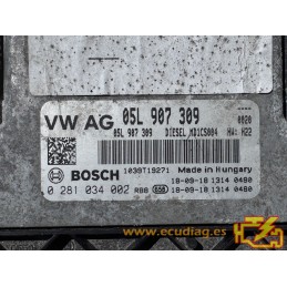 ECU BOSCH MD1CS004 0281034002 AUDI A6 (C8) 40 TDI HYBRID 150KW 204HP 05L907309