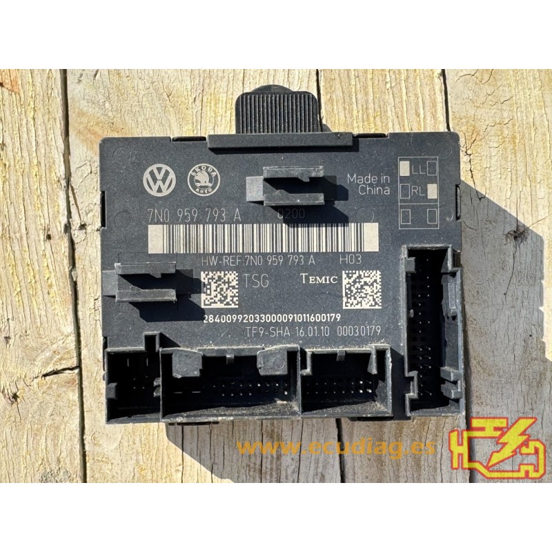 MÓDULO PUERTA TEMIC 00030179 SKODA SUPER B 7N0959793