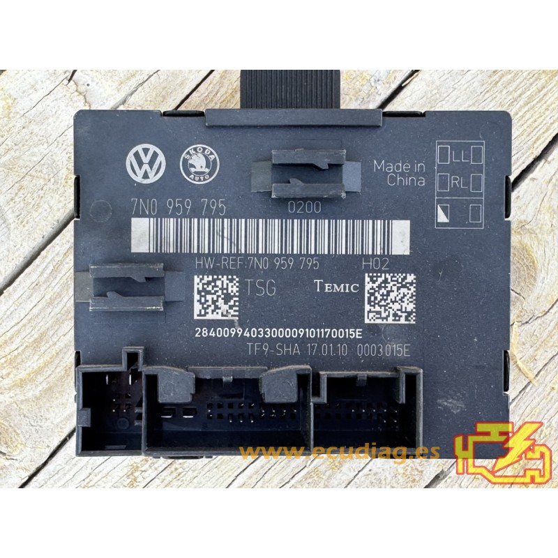 MÓDULO PUERTA TEMIC 0003015E SKODA SUPER B 7N0959795