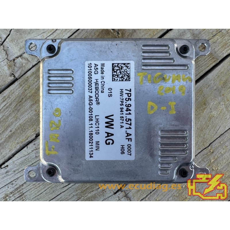 LIGHTS BALLAST MODULE KEBODA 10100500037 VOLKSWAGEN TIGUAN 7P5.941.571.AF