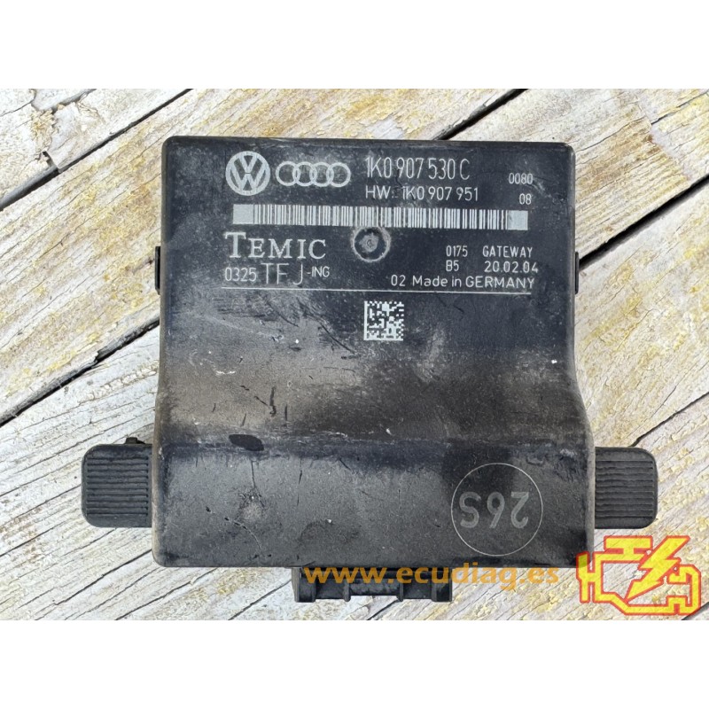 MÓDULO GATEWAY TEMIC 0325 VOLKSWAGEN TOURAN 1K0907530C