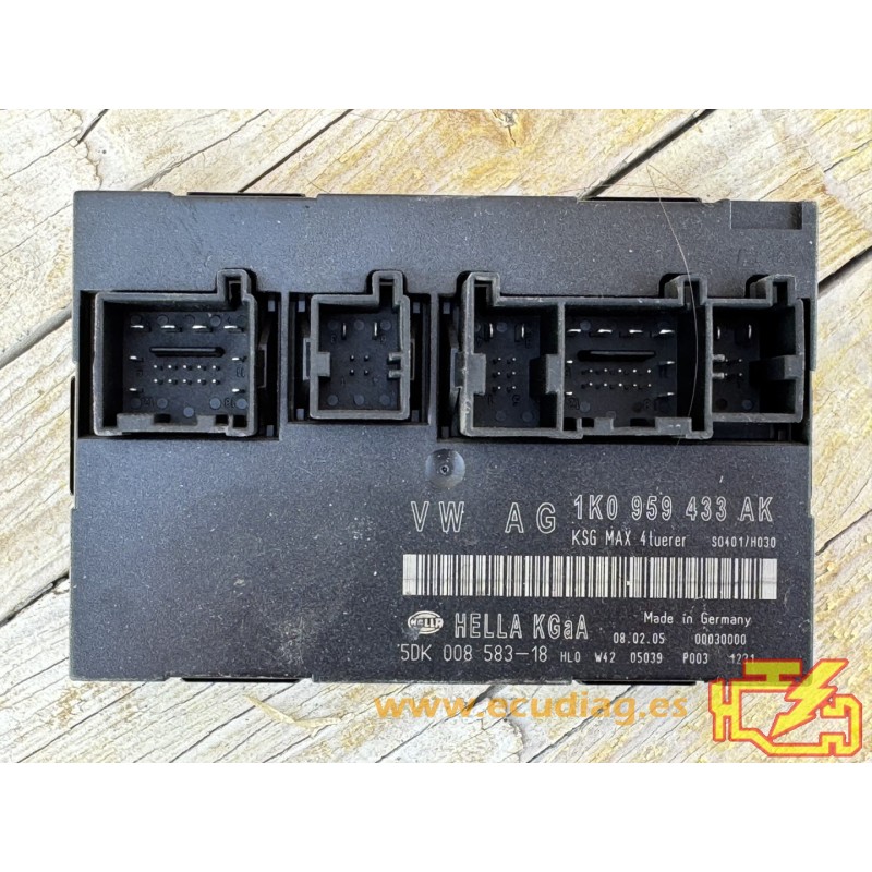 MÓDULO CCM HELLA 5DK008583-18 VOLKSWAGEN GOLF V (1K) 1K0959433AK