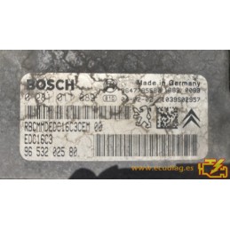 ECU BOSCH EDC16C3-9.12 0281011089 PEUGEOT 206 I (T3) 1.4 HDI 50KW 68HP L4 8V 8HX 9653202580 - WTIH DISABLED IMMOBILIZER