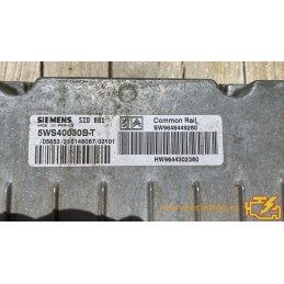 ECU SIEMENS SID801 5WS40030B-T PEUGEOT 307 2.0 HDI 90HP HW 9644302380 SW 9646449280 - WITH DISABLED IMMOBILIZER (IMMO OFF)