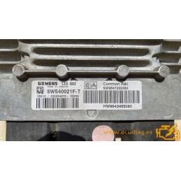 ECU SIEMENS SID802 5WS40021F-T CITROEN C3 I 1.4 HDI 68CV HW 9643455080 SW 9647202380 - CON INMOVILIZADOR ANULADO (INMO OFF)