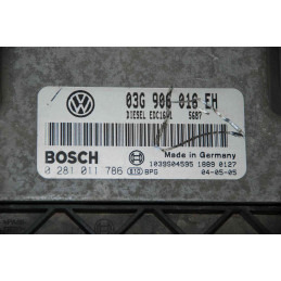 ECU MOTOR BOSCH EDC16U1-5.41 0281011786 VW TOURAN I 2.0 TDI 136CV 03G906016EH - SW 5687 1037369816 - CON INMOVILIZADOR ANULADO