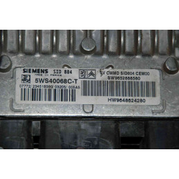 ENGINE ECU SIEMENS SID 804 5WS40068C-T PSA HW 9648624280 SW 9652888580 -  WITH DISABLED IMMOBILIZER (IMMO OFF)