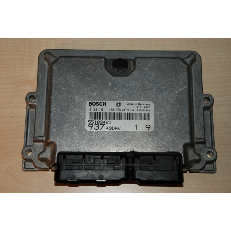ECU BOSCH EDC15C7-2.3 0281011488 ALFA ROMEO 147 I 1.9 JTD 115CV 55189421 / SW 1037369116 / CON INMOVILIZADOR ANULADO (IMMO OFF)