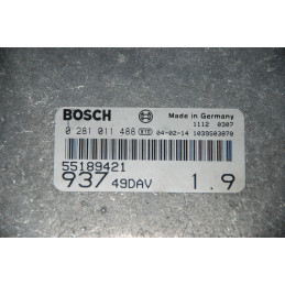 ECU BOSCH EDC15C7-2.3 0281011488 ALFA ROMEO 147 I 1.9 JTD 115CV 55189421 / SW 1037369116 / CON INMOVILIZADOR ANULADO (IMMO OFF)