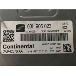 ECU MOTOR CONTINENTAL SIMOS PCR2.1 5WP42876AA VAG 03L906023T