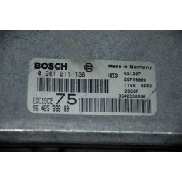 ECU BOSCH EDC15C2-11.1 0281011188 PEUGEOT 206 I 2.0 HDI 66KW 90HP RHY 9648588880 - WITH DISABLED IMMOBILIZER (INMO OFF)