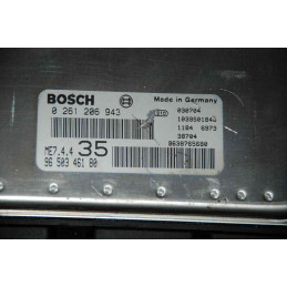 ECU MOTOR BOSCH ME7.4.4 0261206943 PSA 9650346180 - CON INMOVILIZADOR ANULADO (INMO / IMMO OFF)