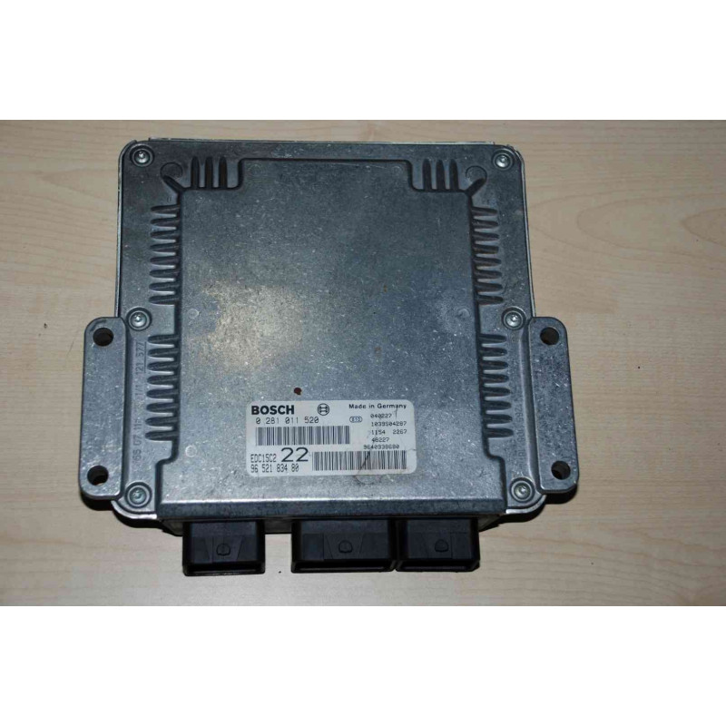 ECU BOSCH EDC15C2-11.1 0281011520 PEUGEOT 406 I 2.0 HDI 81KW 110CV RHZ 9652183480 - CON INMOVILIZADOR ANULADO (IMMO OFF)