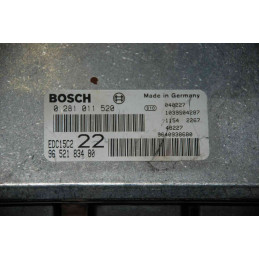 ECU BOSCH EDC15C2-11.1 0281011520 PEUGEOT 406 I 2.0 HDI 81KW 110CV RHZ 9652183480 - CON INMOVILIZADOR ANULADO (IMMO OFF)