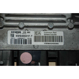 ECU SIEMENS SID 802 5WS40021F-T CITROEN C3 I 1.4 HDI 68CV HW 9643455080 SW 9647202380 - CON INMOVILIZADOR ANULADO (INMO OFF)