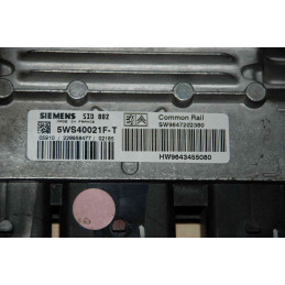ECU SIEMENS SID 802 5WS40021F-T CITROEN C3 I 1.4 HDI 68HP HW 9643455080 SW 9647202380 -  WITH DISABLED IMMOBILIZER (IMMO OFF)